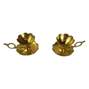 Brass Nanda Diyas With Handle (1 pair)